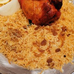 Tarka pulao with leftover grilled chicken A picture of Tarka pulao with leftover grilled chicken.