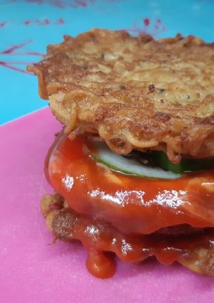 Foto resep Burger mie