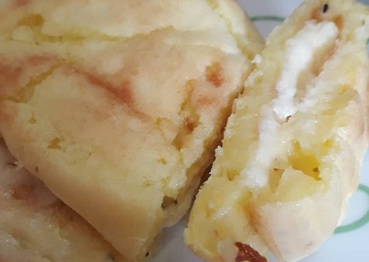 Crepioca recheada com queijo mussarela