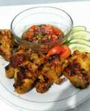 Ayam bakar bumbu pecel sinti + sambal kecap