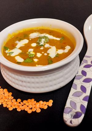 A picture of Dhuli Masoor Dal Tadka.