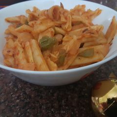 Red sauce pasta A picture of Red sauce pasta.