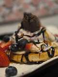 Ice Cream Laden Waffles