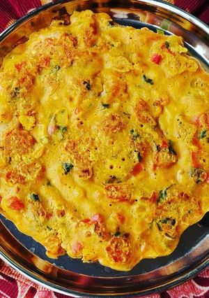 A picture of Besan ka cheela.