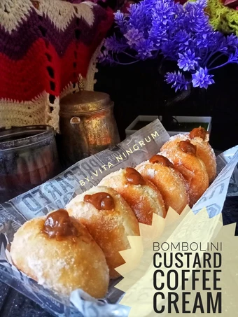 Easy Way Prepare Bomboloni Custard Coffe Cream the  Makes Drooling So Delicious
