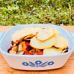 Vegetable Tumbet 🌱 Veggie Mallorca Stew A picture of Vegetable Tumbet 🌱 Veggie Mallorca Stew.