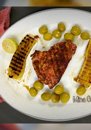عکسی از دستور سینه مرغ گریل شده