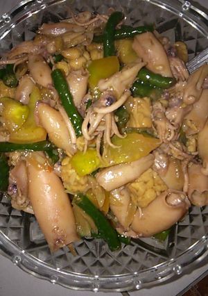 Foto resep Cumi Asin Cabe Hijau Pedas