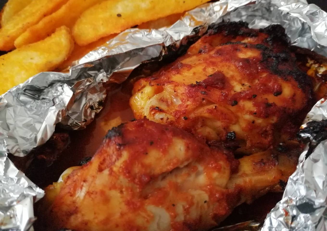 Pollo BBQ en freidora de aire