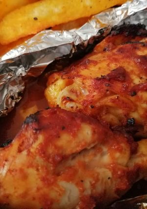 Una foto de Pollo BBQ en freidora de aire