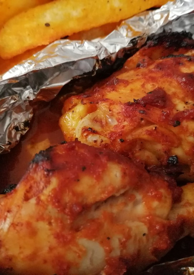 Una foto de Pollo BBQ en freidora de aire