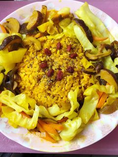 薑黃粉炒時蔬 、黑胡椒薑黃飯 的食譜成品照片