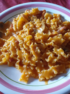 Una foto de Pasta con champiñones y bacon Thermomix TM6