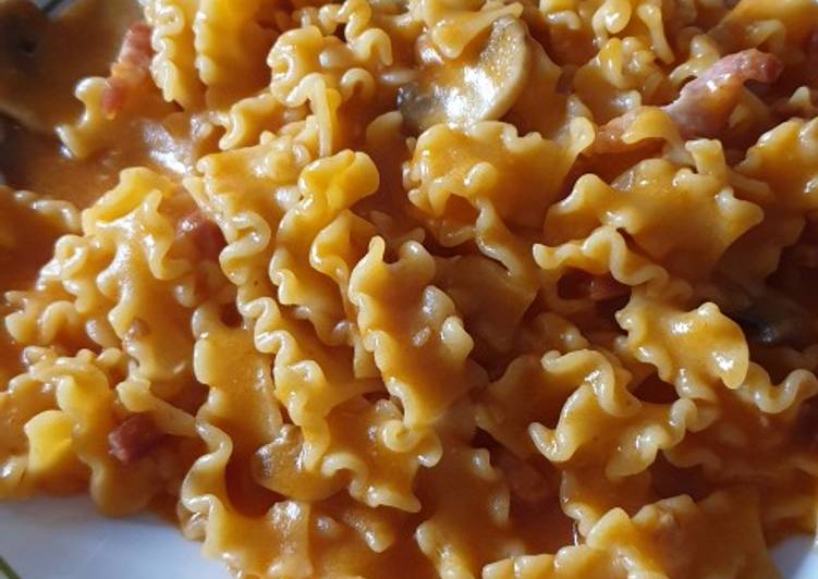 Pasta con champiñones y bacon Thermomix TM6