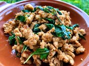 A picture of spicy ground chicken