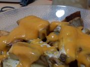 Una foto de queso vegano de mandioca