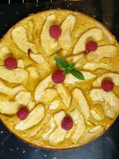 Una foto de Tarta fina de manzana