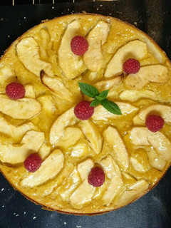 Una foto de Tarta fina de manzana