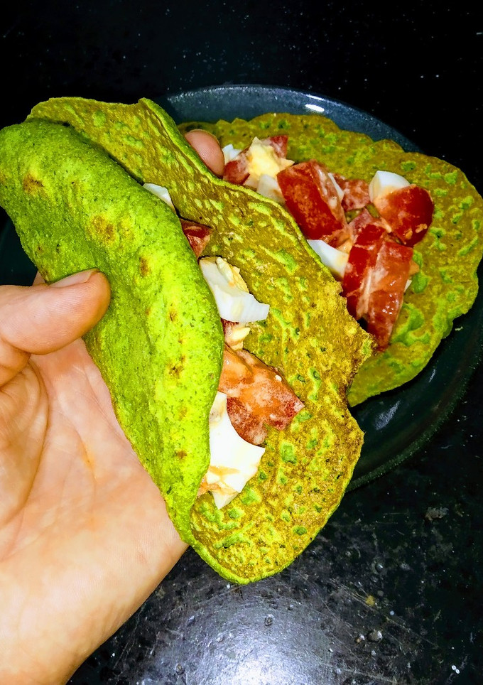 Una foto de Panqueques de acelga sin gluten