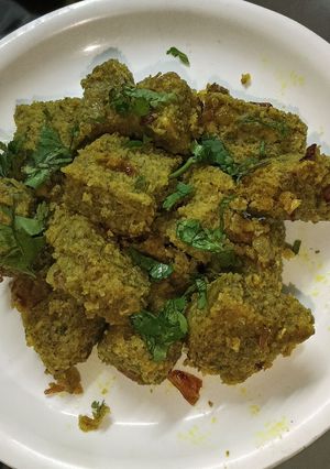 A picture of Green Moong daal Dhoka.