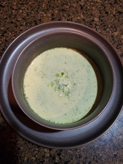 A picture of Cream of Spinach Soup.