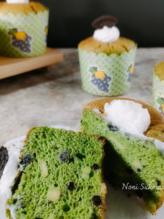 Foto resep Pandan Cheese Oreo Hokkaido Chiffon Cake