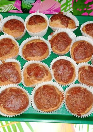 Une photo de Mes muffins marbrés à la noix de coco 🥥🥥🥥🥥🥥