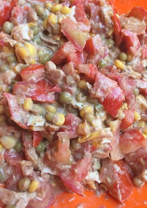 Una foto de Almuerzo o cena saludable : Ensalada completa