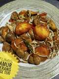 Tumis Jamur Merang Toge Teri