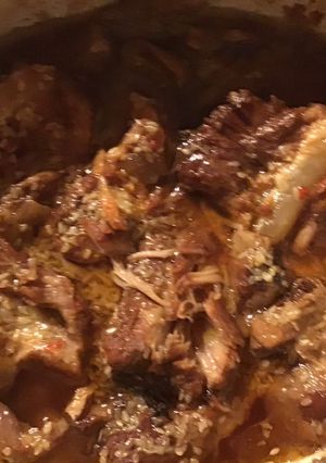 A picture of California Farm Gochujang Pork Ribs CrockPot Dinner.