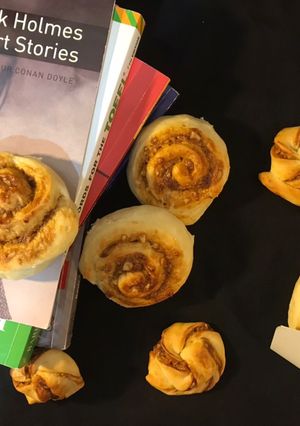 عکسی از دستور نان ارده و شیره انگور(tahini bread)