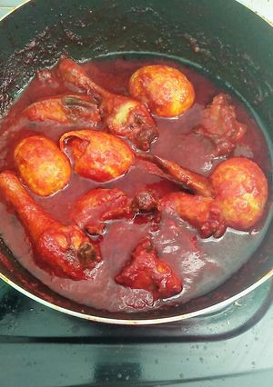 Foto resep Ayam dan Telur bumbu merah (pelengkap nasi kuning)