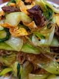 Stir-Fried Glass Noodles with Vegetables and Beef