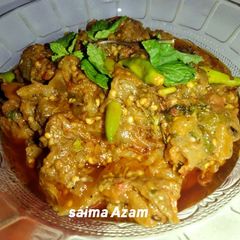 Baingan (brinjal) ka bharta A picture of Baingan (brinjal) ka bharta.