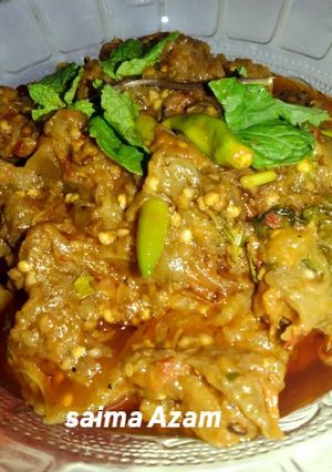 A picture of Baingan (brinjal) ka bharta.