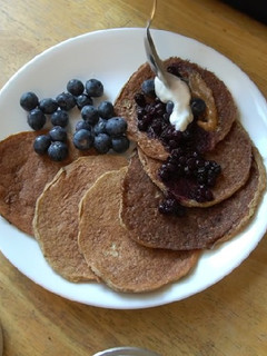 A picture of Vegan Banana Oatmeal Pancakes.