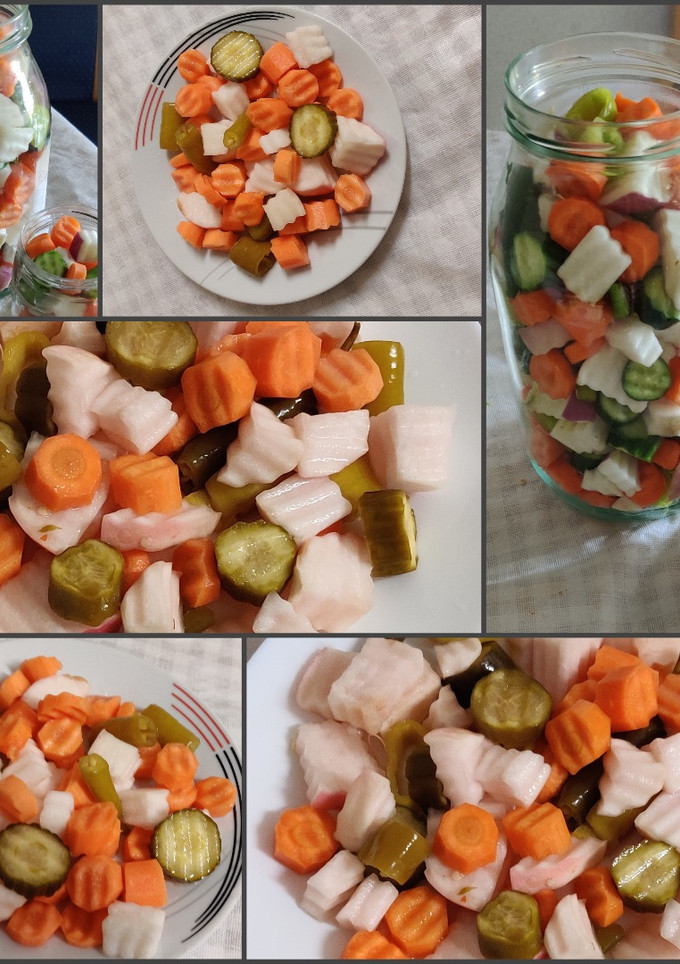 صورة لوصفة مخلل مشكل 🥕🥒🥕🌶️