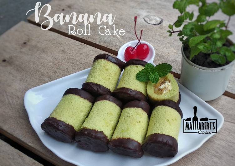 Cara Gampang Membuat Banana Roll Cake, Bisa Manjain Lidah