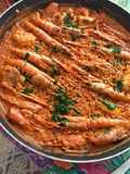 Arroz meloso de rape y cigalas