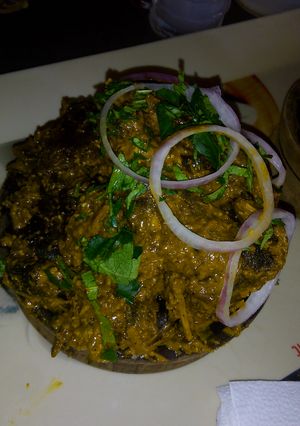 A picture of Isi Ewu (goat head).