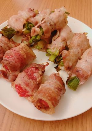 氣炸番茄豬五花及蔥豬五花 的食譜成品照片