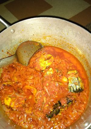 A picture of Mackerel fried sauce.