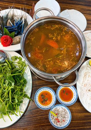 Hình của món Lẩu tôm càng.
