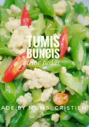 Foto resep TUMIS BUNCIS Telor Pedas