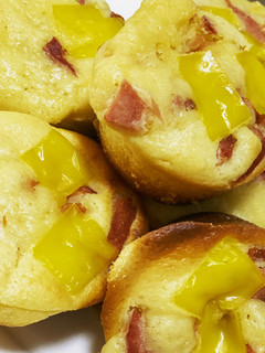 A picture of Ham and Cheese Pancake Muffin.