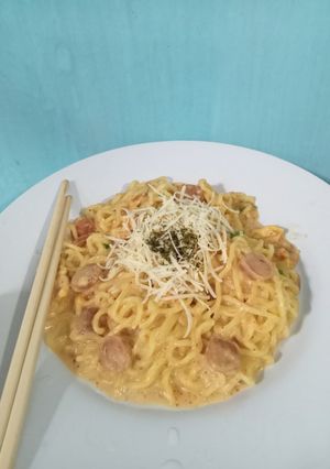 Foto resep Mie Instan Carbonara