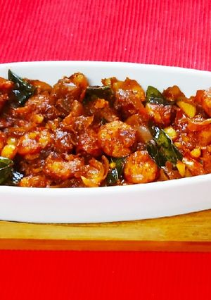 A picture of Prawns Shallot fry.