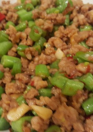 辣豆瓣炒四季豆肉末 的食譜成品照片