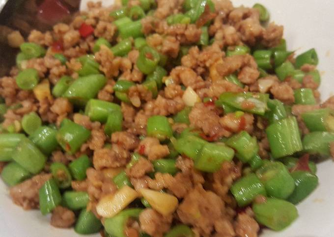 辣豆瓣炒四季豆肉末食譜by 陳蜜兒 Cookpad
