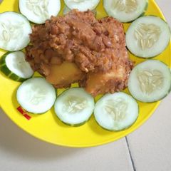 A picture of Porridge Beans and yam.